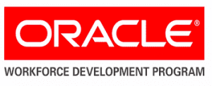 Logo de ORACLE Workforce development program.