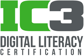 Logo de Certificación IC3 de Alfabetización Digital.